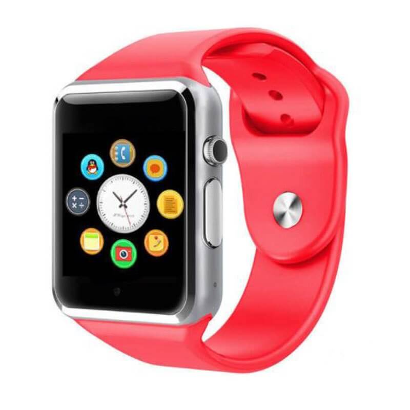 Strengthsphere Kids Smart Watch Phone 2G with colorful touchscreen and red strap for kids.