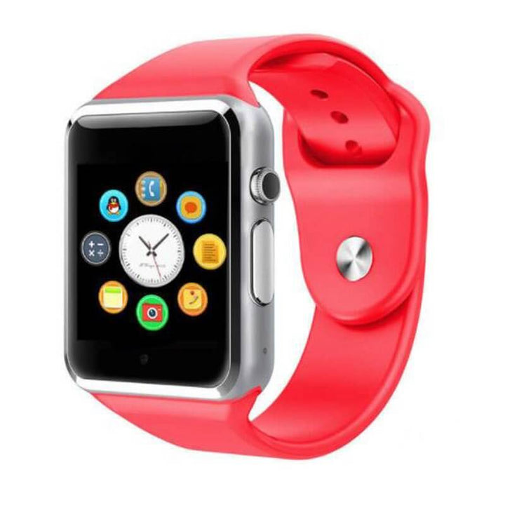 Strengthsphere Kids Smart Watch Phone 2G with colorful touchscreen and red strap for kids.