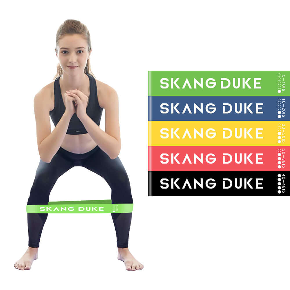 Strengthsphere 5 Level Resistance Bands Set for strength training and workouts with colorful bands.