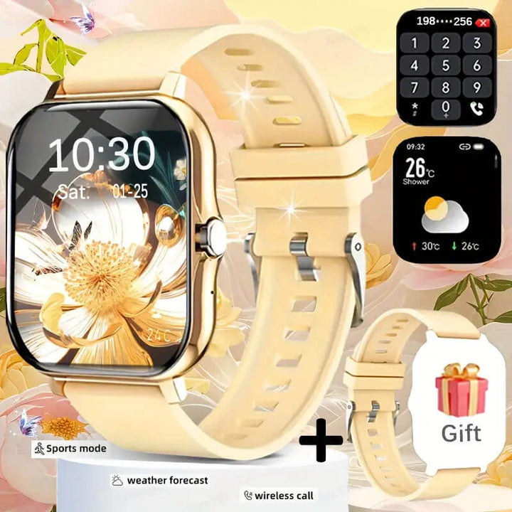 Strengthsphere Bluetooth Smart Fitness Watch with stylish design, health tracking, and message alerts.