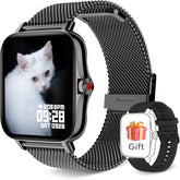 Strengthsphere Kids Smart Watch Phone 2G displayed with a cat wallpaper and a gift-tagged smartwatch design.