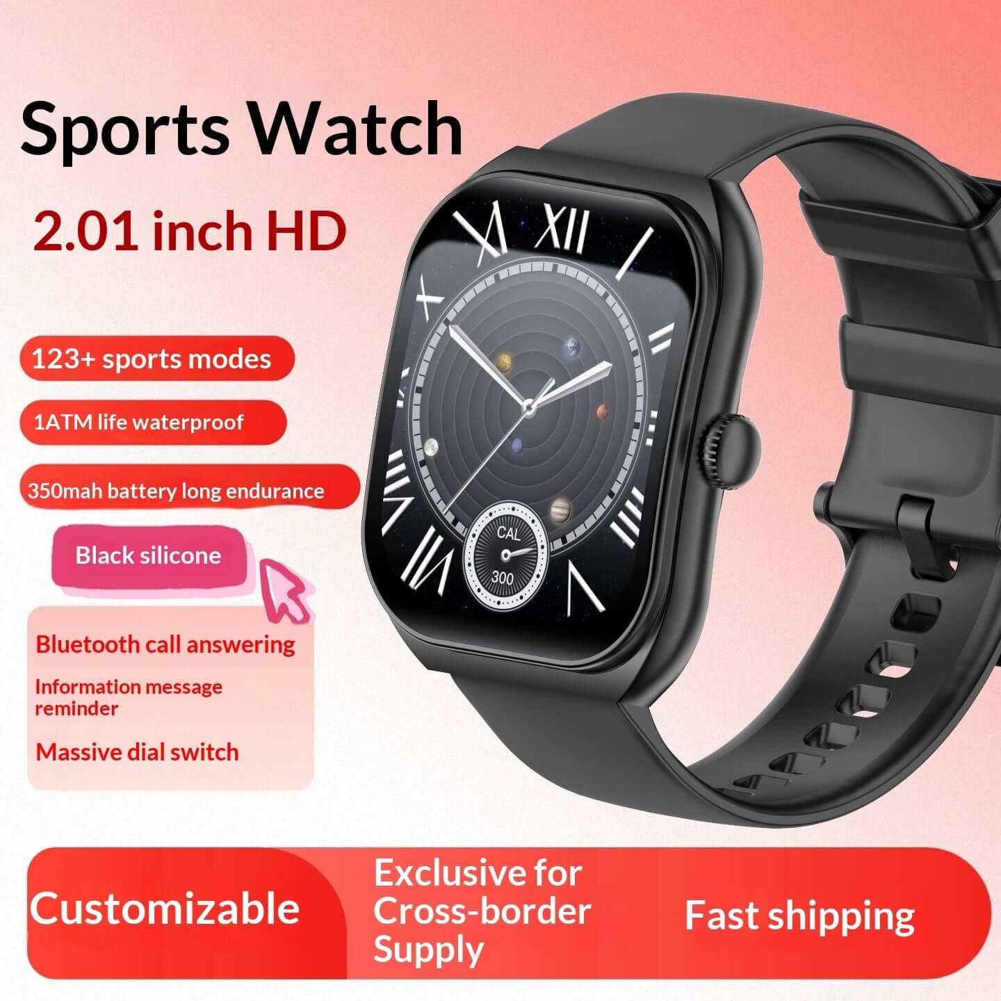 StrengthSphere Sports Fitness Smartwatch