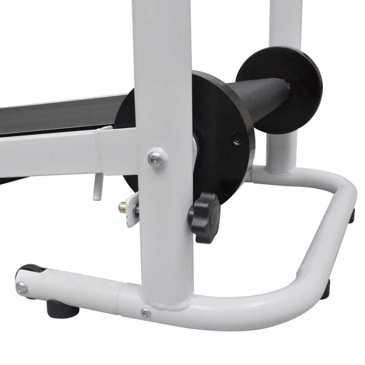 Strengthsphere Mini Foldable Treadmill Black close-up of frame and roller for effective portability and storage.