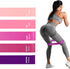 Strengthsphere 5 Pack Resistance Loop Bands displayed with a user performing lower body workouts.