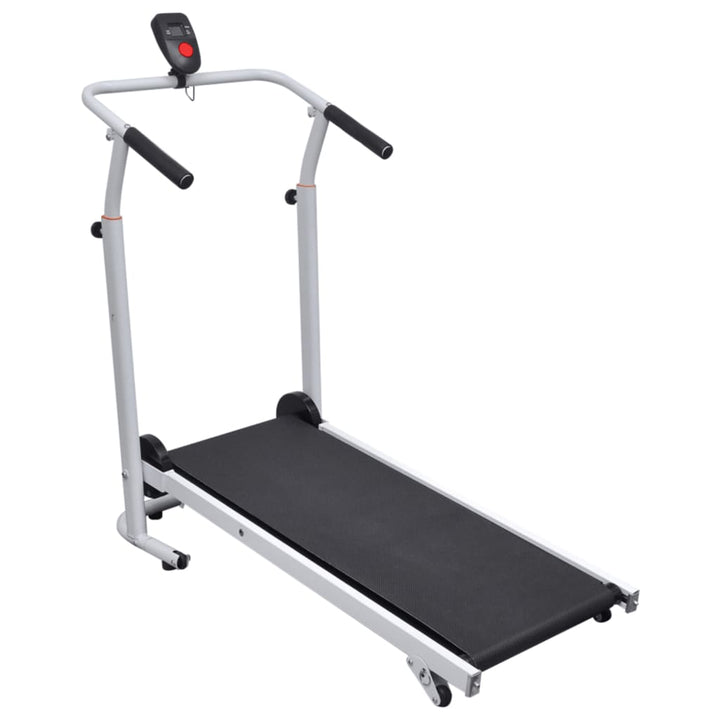 Strengthsphere Mini Foldable Treadmill Black with a sleek design and compact frame for home workouts.