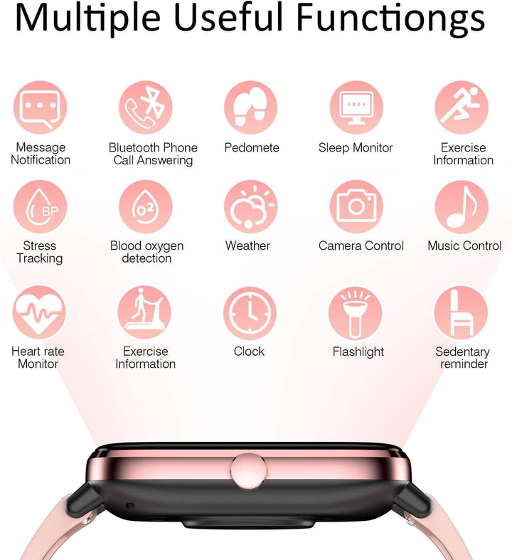 Strengthsphere Bluetooth Smart Fitness Watch features multiple useful functions including message notifications, sleep monitor, and health tracking.