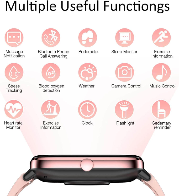 Strengthsphere Bluetooth Smart Fitness Watch features multiple useful functions including message notifications, sleep monitor, and health tracking.