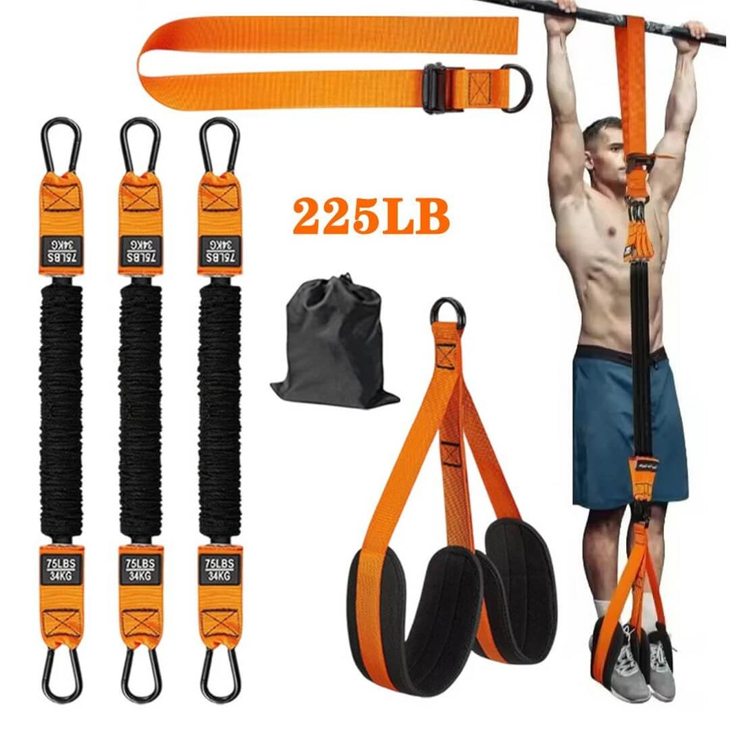Strengthsphere Heavy Duty Pull Up Bands Set including resistance bands and accessories for strength training and pull-ups.
