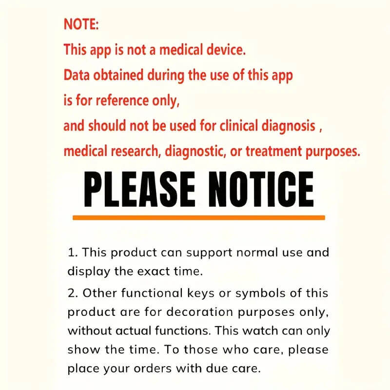 Notice about Strengthsphere Kids Smart Watch Phone 2G not being a medical device, only for time display.