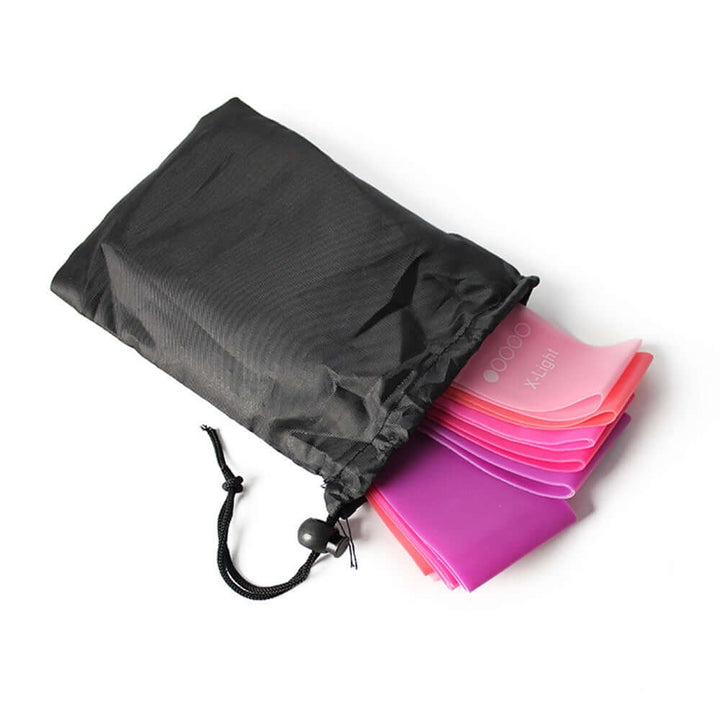 Strengthsphere 5 Pack Resistance Loop Bands displayed in a protective storage bag.