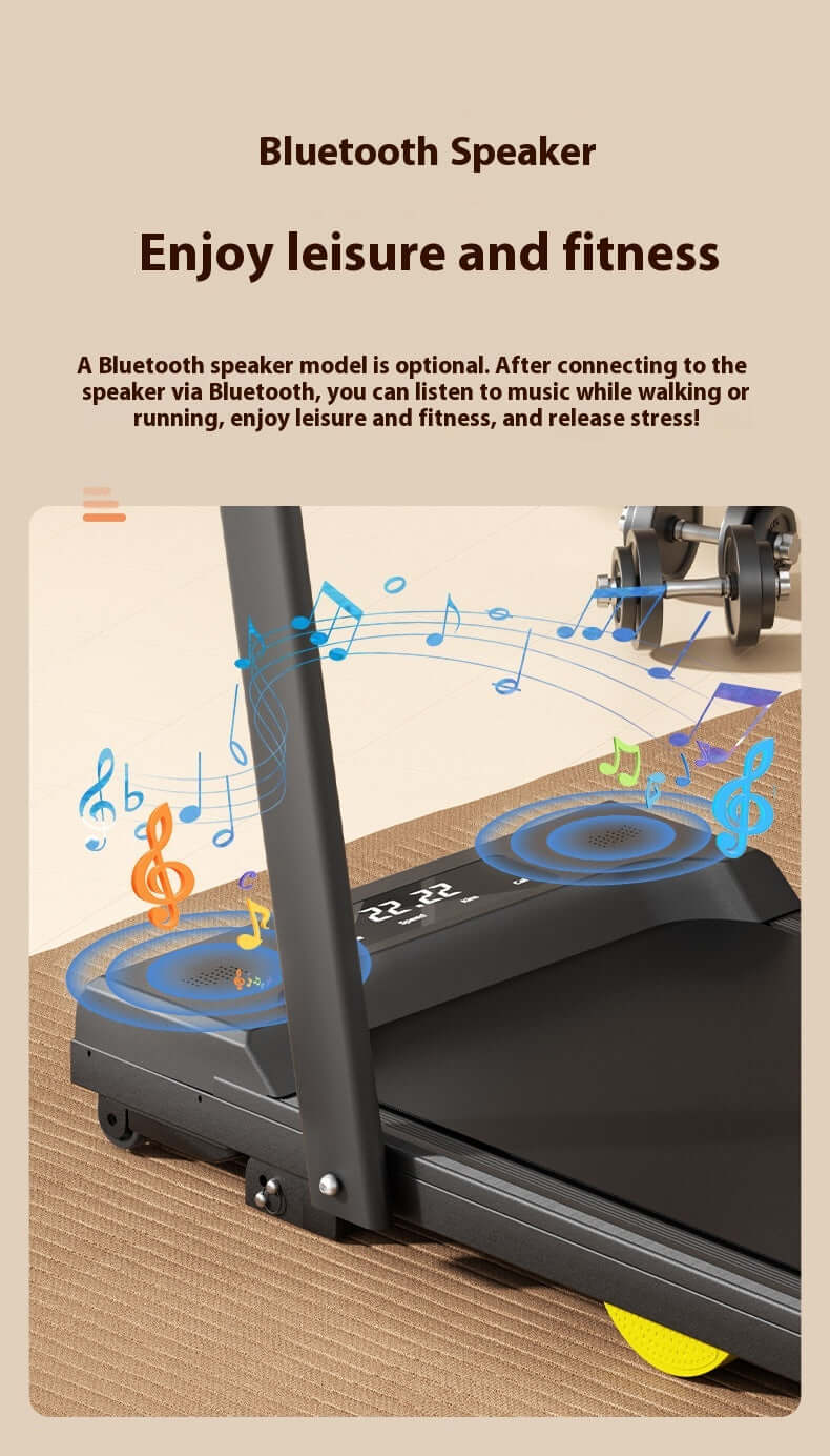 Bluetooth speaker feature on Strengthsphere Adjustable Slope Treadmill for leisure and fitness.